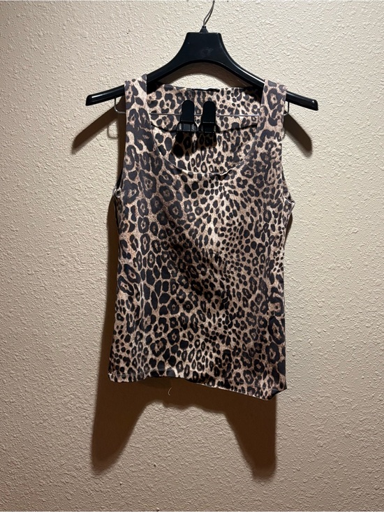 Zara Tops - Women’s Leopard Print Tank Top - Brown